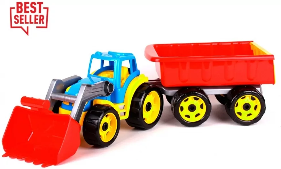 Traktor z łyżką i przyczepą MIX - tantis.pl