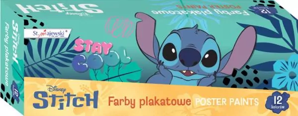 Farby plakatowe 12 kolorów 20ml Stitch - tantis.pl