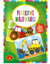 Piaskowe malowanki. Koparka i Traktor