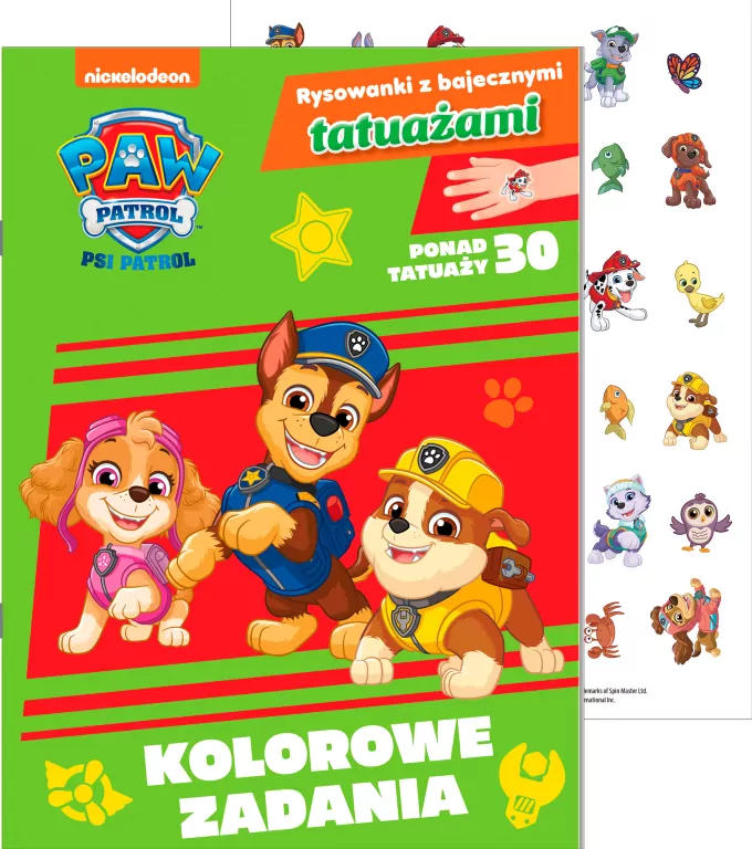 Psi Patrol. Rysowanki z bajecznymi tatuażami - tantis.pl