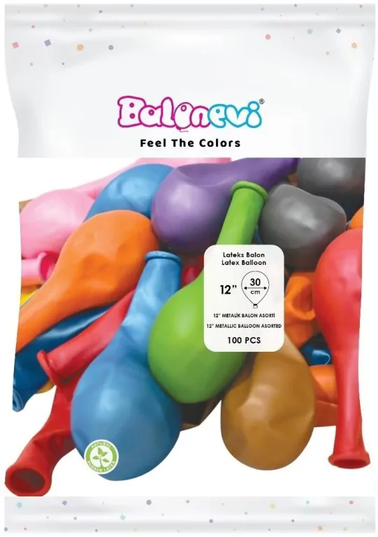 Balony lateksowe Metallic 30cm - tantis.pl
