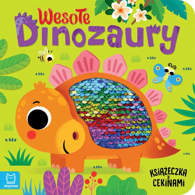 Wesołe dinozaury. Książeczka z cekinami - tantis.pl