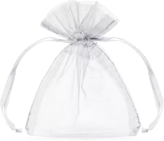 Woreczki z organzy biały 10cm, 10 sztuk - tantis.pl