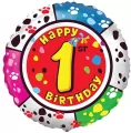 Balon foliowy Happy Birthday 45cm - tantis.pl