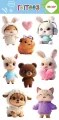 Tatuaże zmywalne Sweet Kawaii HAPPY COLOR - tantis.pl