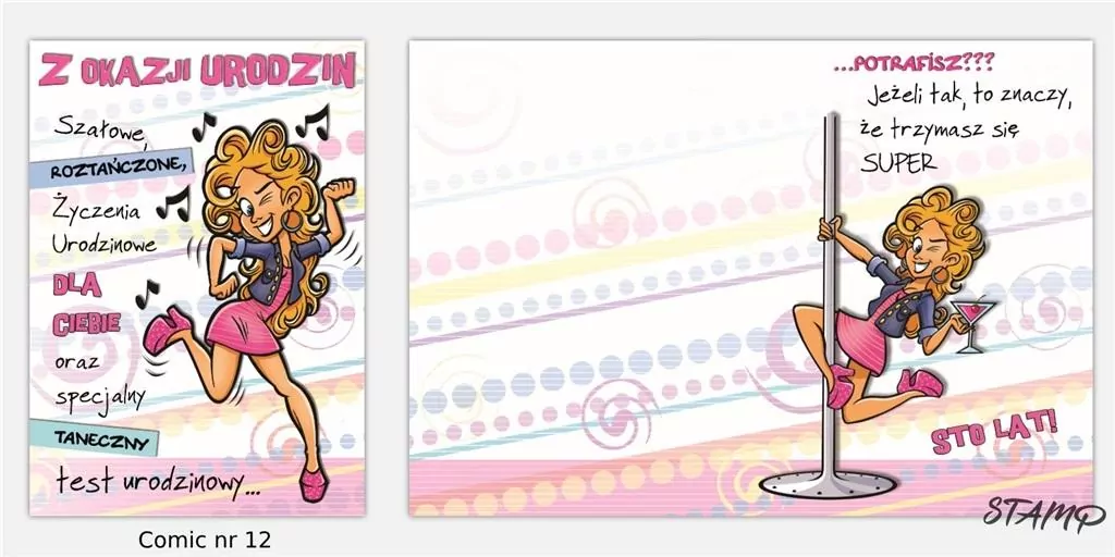 Karnet Comic B6 + koperta wzór nr 12 Urodziny - tantis.pl