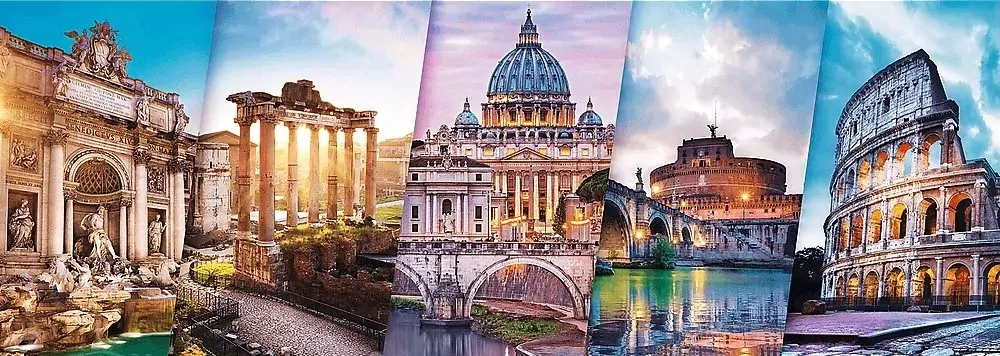 Puzzle panoramiczne 500. Podróż do Włoch - tantis.pl