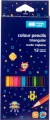 Kredki drewniane trójkątne Pixi Planet 12 kolorów - tantis.pl