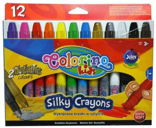 Kredki świecowe żelowe Colorino Kids 12 kolory - tantis.pl