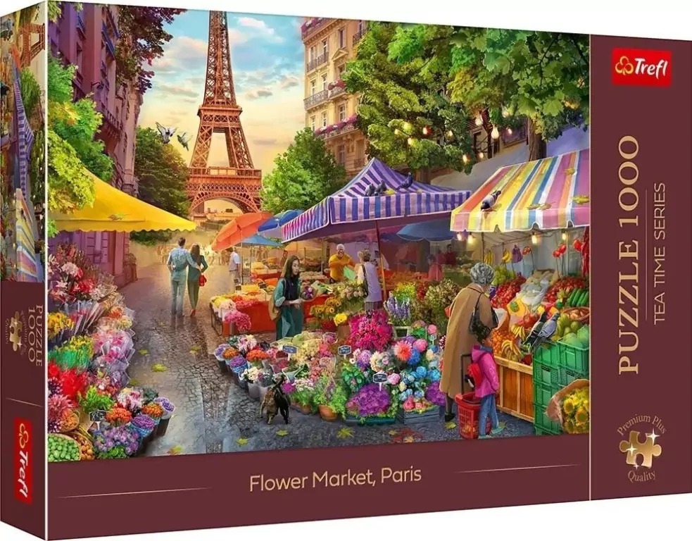 Puzzle 1000 Targ kwiatowy, Paryż TREFL - tantis.pl