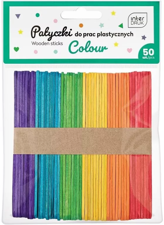 Patyczki do prac plastycznych. Kolor 113mm, 50 sztuk - tantis.pl