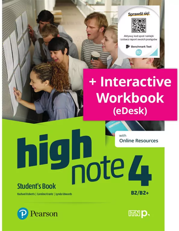 High Note 4. Student's Book (Podręcznik) + Kod Digital Resources + Interactive eBook + MyEnglishLab & Online Practice. Poziom B2/B2+. Język angielski - tantis.pl