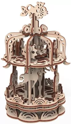 Puzzle drewniane 3D. Karuzela S