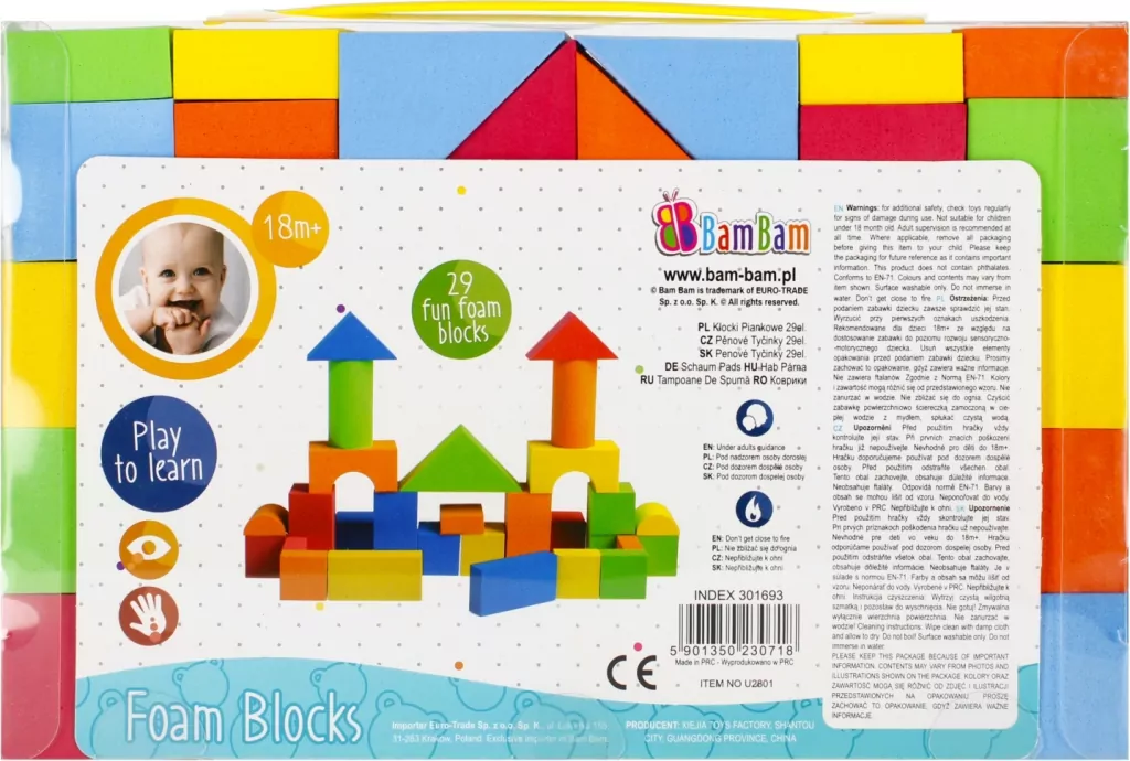 Klocki piankowe 29 elementów - tantis.pl