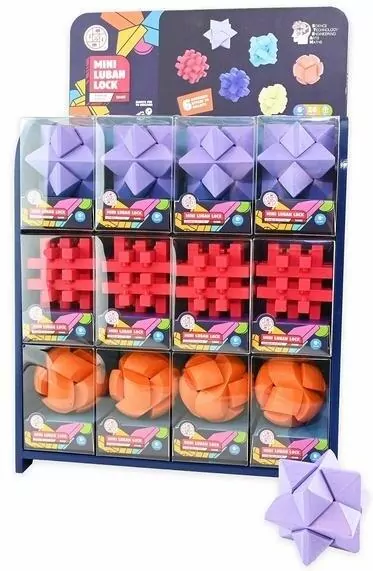 Puzzle drewniane kolorowe IQ łamigłówki 3w1 - tantis.pl