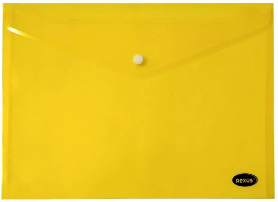 Teczka kopertowa na zatrzask 235 x 335 mm, żółta - tantis.pl