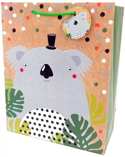 Torebka ozdobna matowa 26x32x12cm Koala - tantis.pl