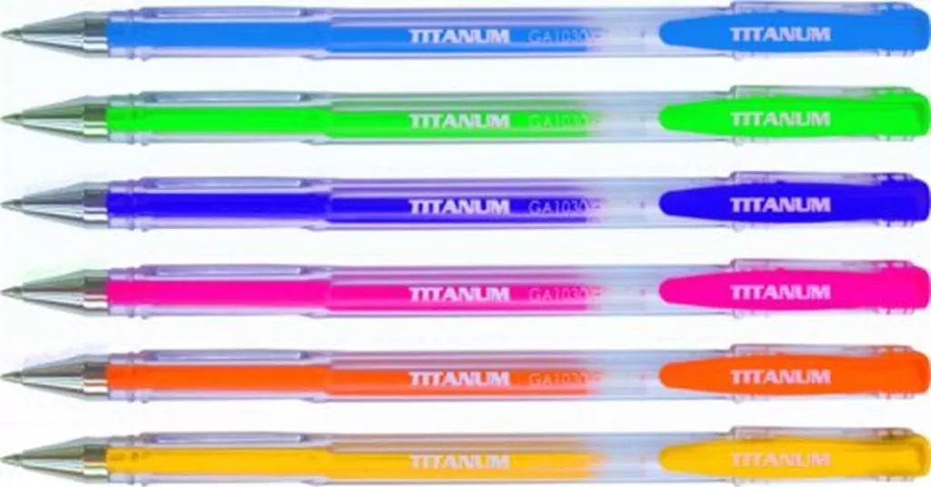 Długopis żelowy fluorescencyjny 6 kolorów - tantis.pl