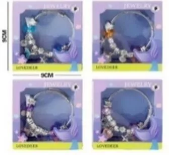 Bransoletka + charmsy 4 rodz 9x9cm