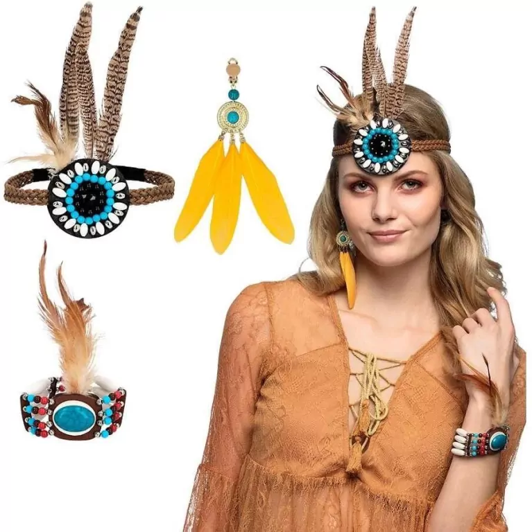 Zestaw Hippie opaska, kolczyki, bransoletka - tantis.pl