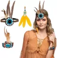 Zestaw Hippie opaska, kolczyki, bransoletka - tantis.pl