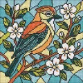 Diamentowa mozaika - Witraż. Sójka 30x30cm - tantis.pl