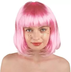 Peruka Kleopatra jasny róż