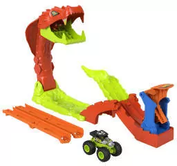 Hot Wheels Monster Trucks Mega skok Nokaut węża - tantis.pl