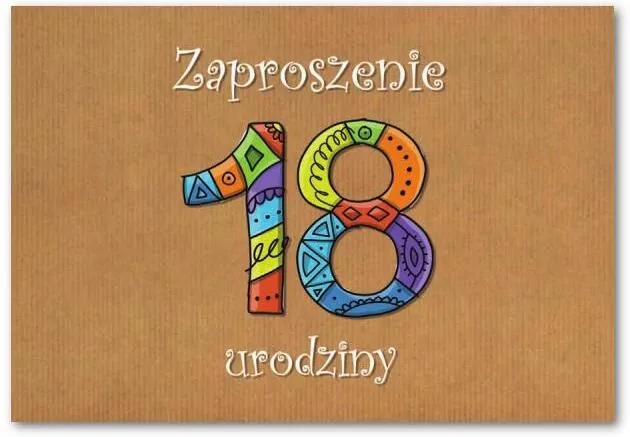 Zaproszenie 18 Urodziny - tantis.pl