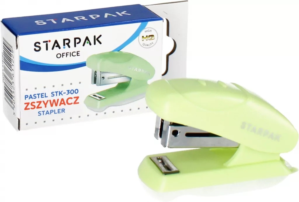 Zszywacz mini STK-300 pastel, zielony - tantis.pl