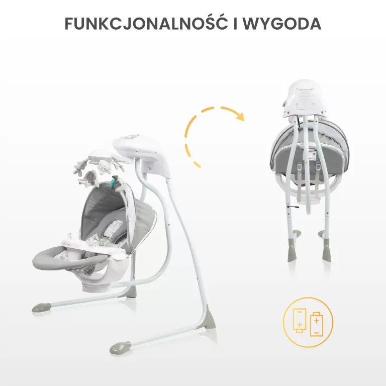 Caretero Huśtawka elektryczna Raffi graphite - tantis.pl