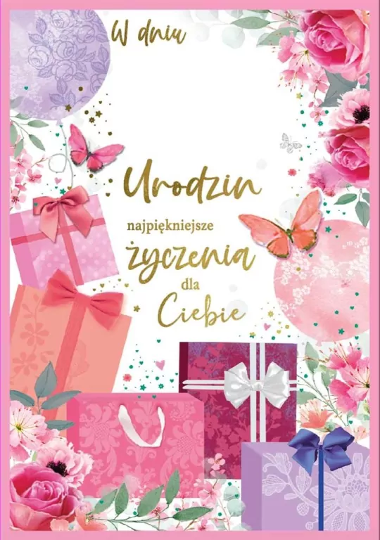 Karnet DK-1224 Urodziny (wymienne cyfry) - tantis.pl