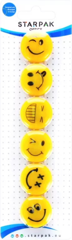 Magnes emotikony. 6 sztuk - tantis.pl