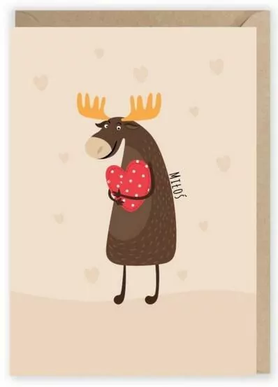 Kartka okolicznościowa Miłoś. Eko koperta - tantis.pl