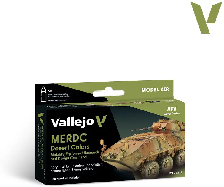 Vallejo: 71.212 - Model Air - AFV - MERDC Desert Colors (6x18 ml) - tantis.pl