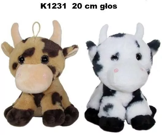 Maskotka Krowa. 2 kolory 20cm Mix - tantis.pl