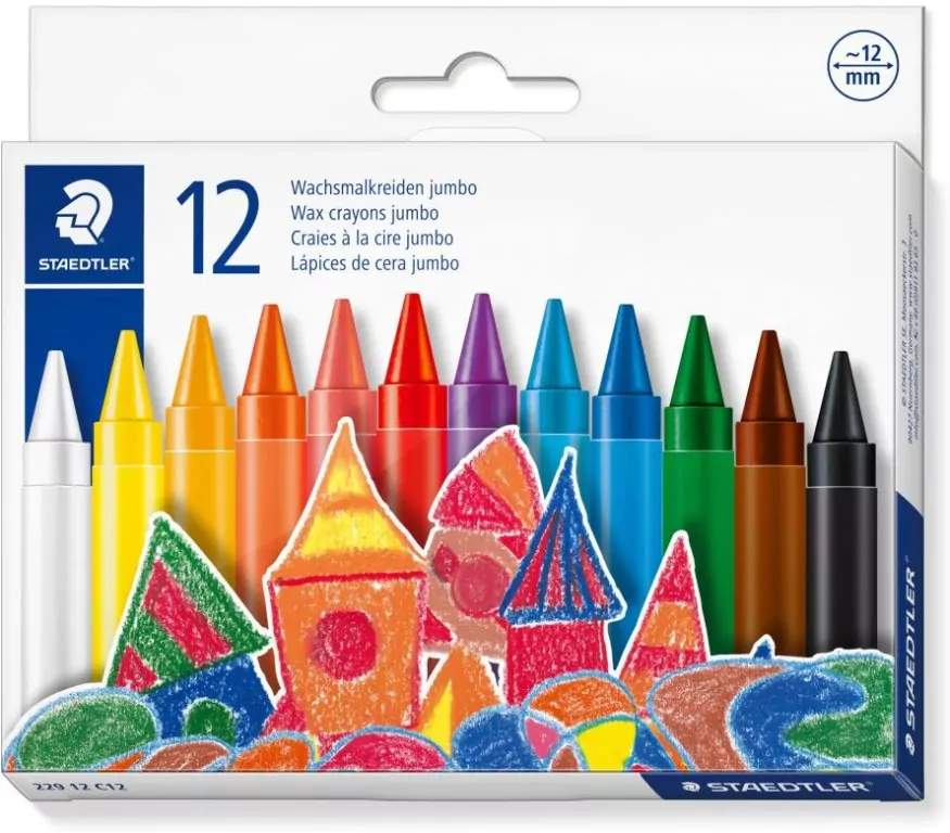 Kredki woskowe Jumbo 12 kolorów Staedtler - tantis.pl