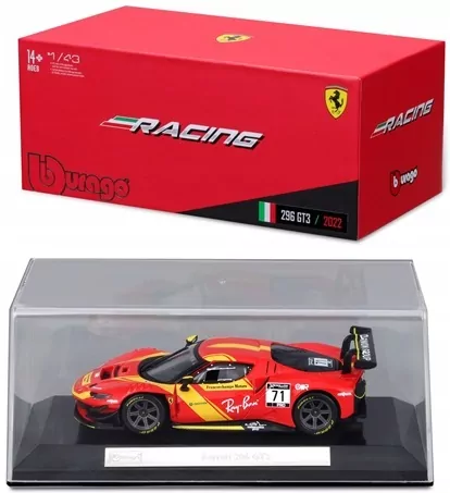 Ferrari Racing 296 GT3 2023 Red 1:43 BBURAGO - tantis.pl
