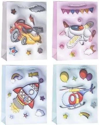 Torebka ozdobna 18x24x8cm dziecięce mix ROZETTE - tantis.pl