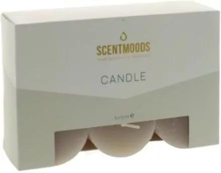 Rustykalna świeca w kolorze Ocean 5x5cm - tantis.pl