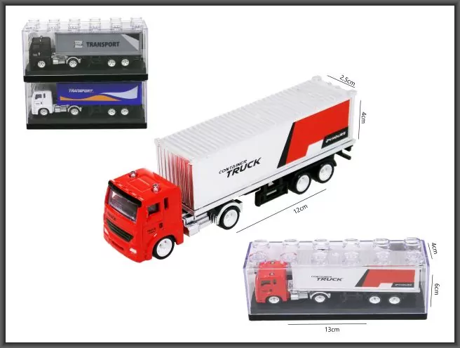 AUTO CIEZAR TIR W KLOCKU Z PLEXI 12CM 3MIX PUD24 - tantis.pl