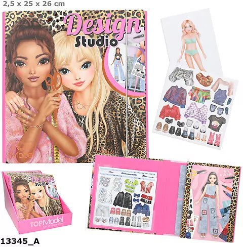Zestaw Design Studio Top Model w teczce z naklejkami 13345A - tantis.pl
