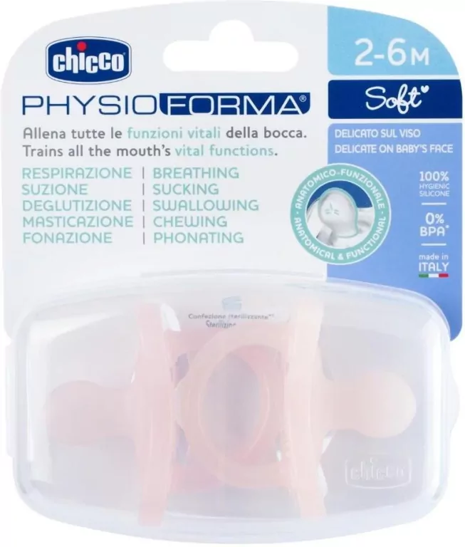 Chicco. Soft. Smoczek. 2 sztuki. 2-6 miesięcy - tantis.pl