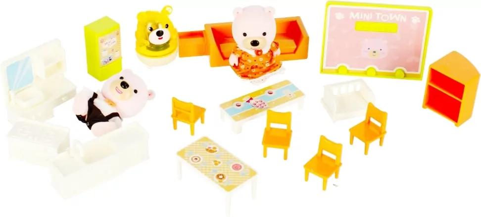 Domek z akcesoriami, misie - tantis.pl