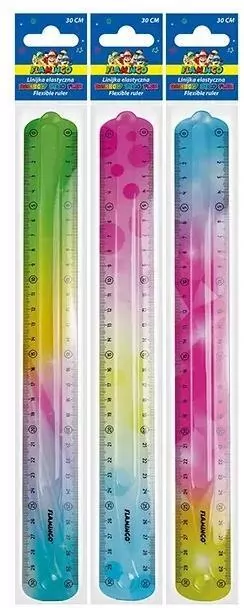 Linijka elastyczna tęczowa 30cm mix - tantis.pl