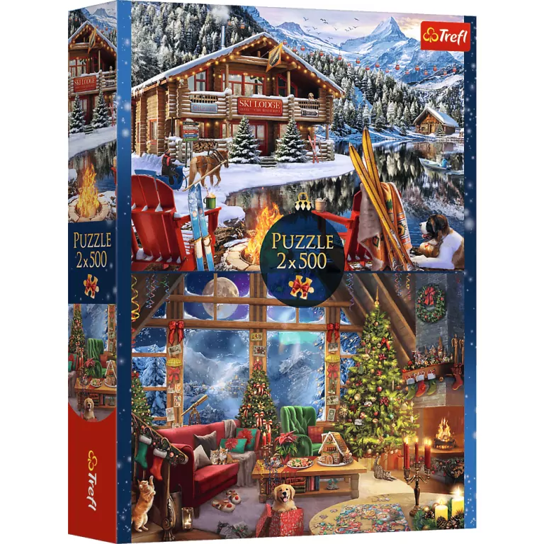 Puzzle 2x500 XMAS TREFL - tantis.pl