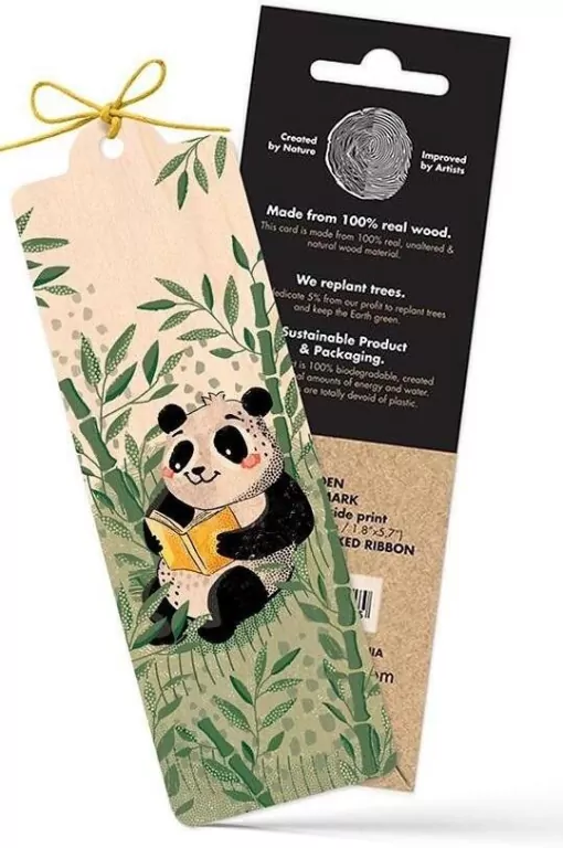 Zakładka drewniana Panda i książka - tantis.pl