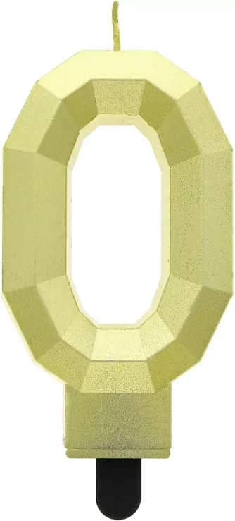 Świeczka Cyfra 0 Diament 7.6cm - tantis.pl