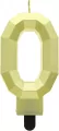 Świeczka Cyfra 0 Diament 7.6cm - tantis.pl