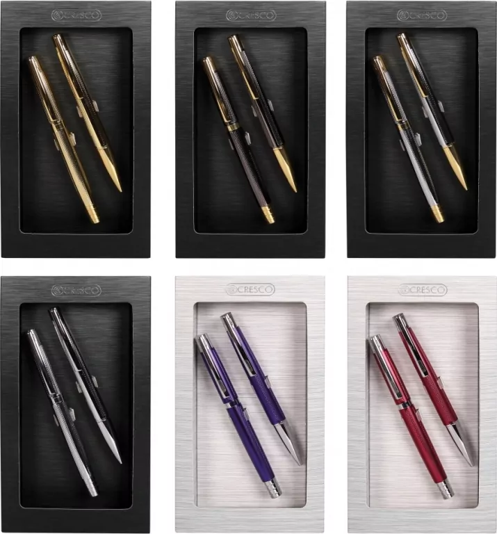 Pióro wieczne + długopis Elegant w etui mix - tantis.pl